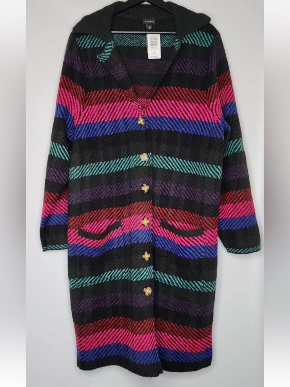 Nwt Torrid Striped Coatigan Coat Sweater Size 4x